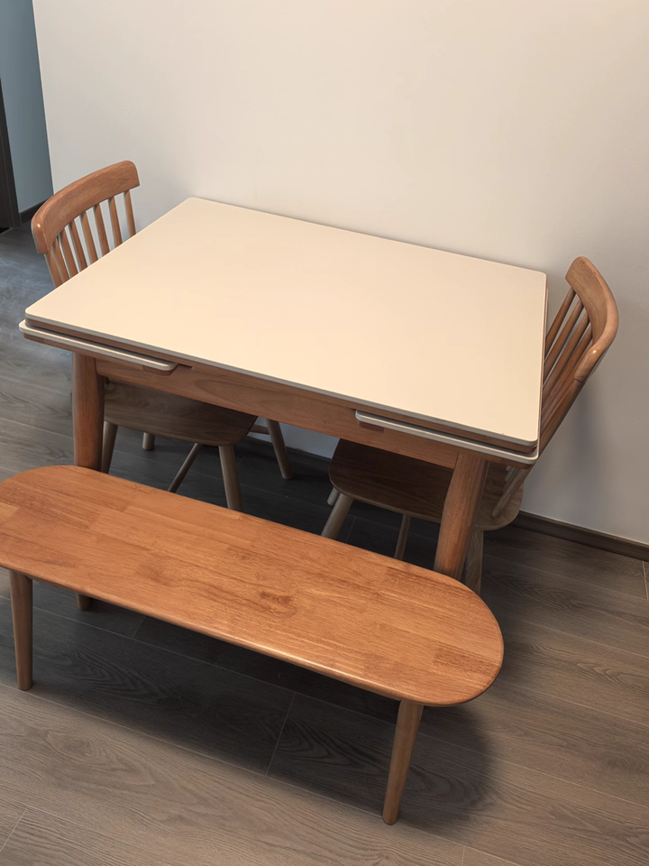 Elione Extendable sintered stone rectangular dining table