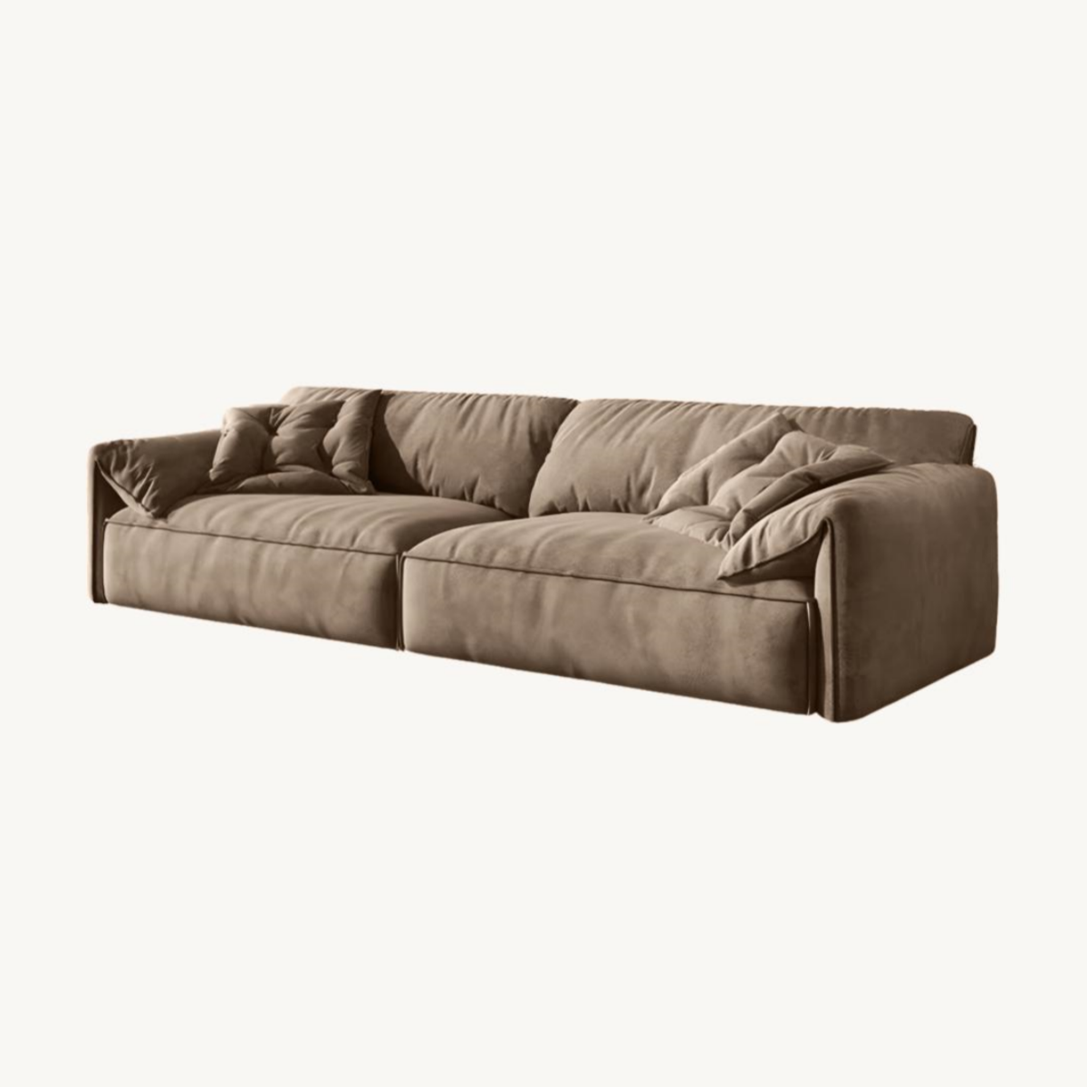 Elifota Folding armrests modern straight sofa