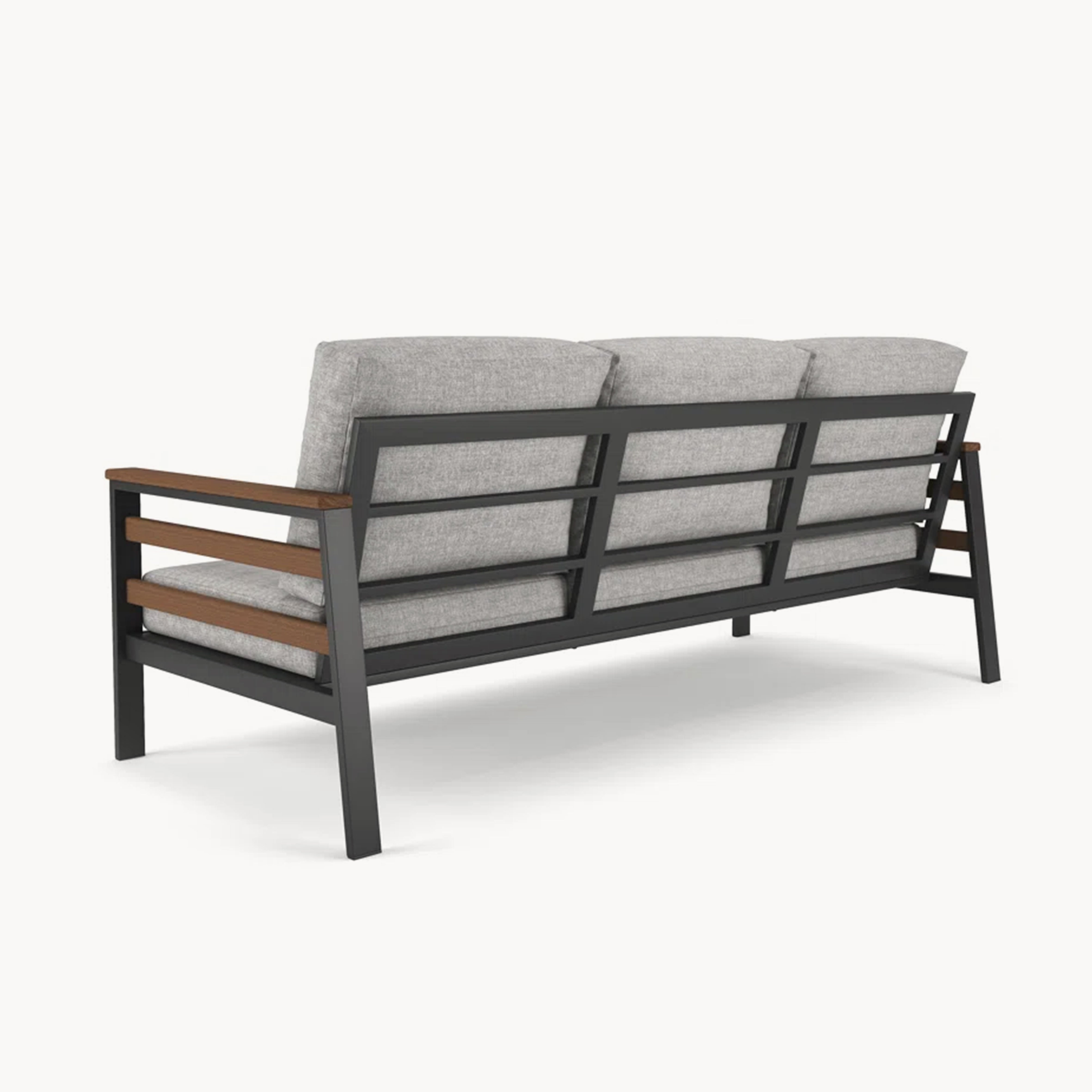 Soream Aluminum alloy solid wood outdoor sofa