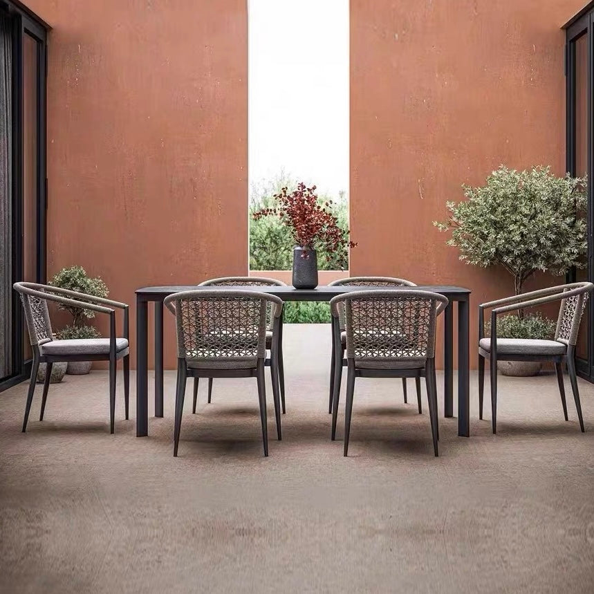 Halinb Braided rope outdoor dining chair