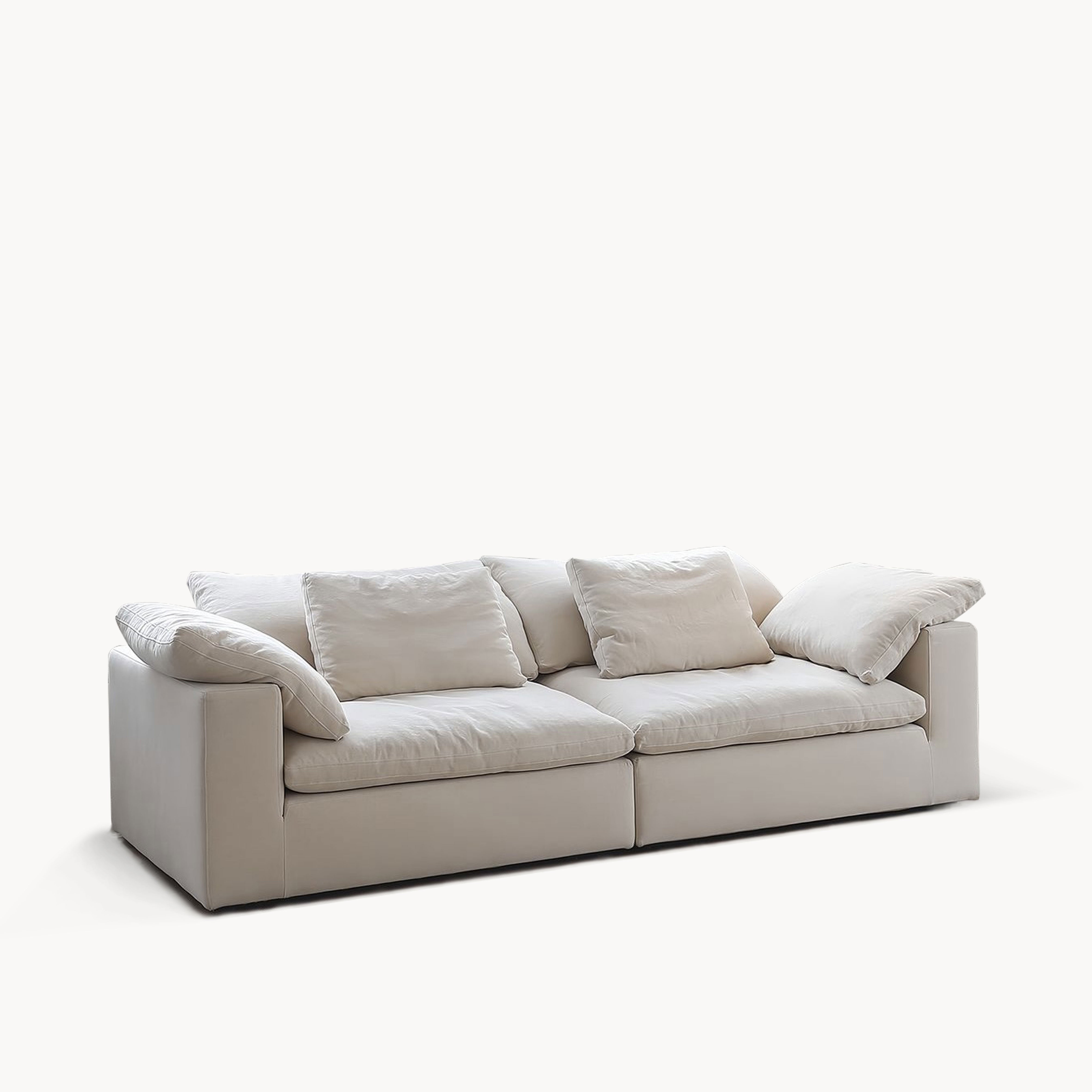 Isla Minimalist fabric straight sofa