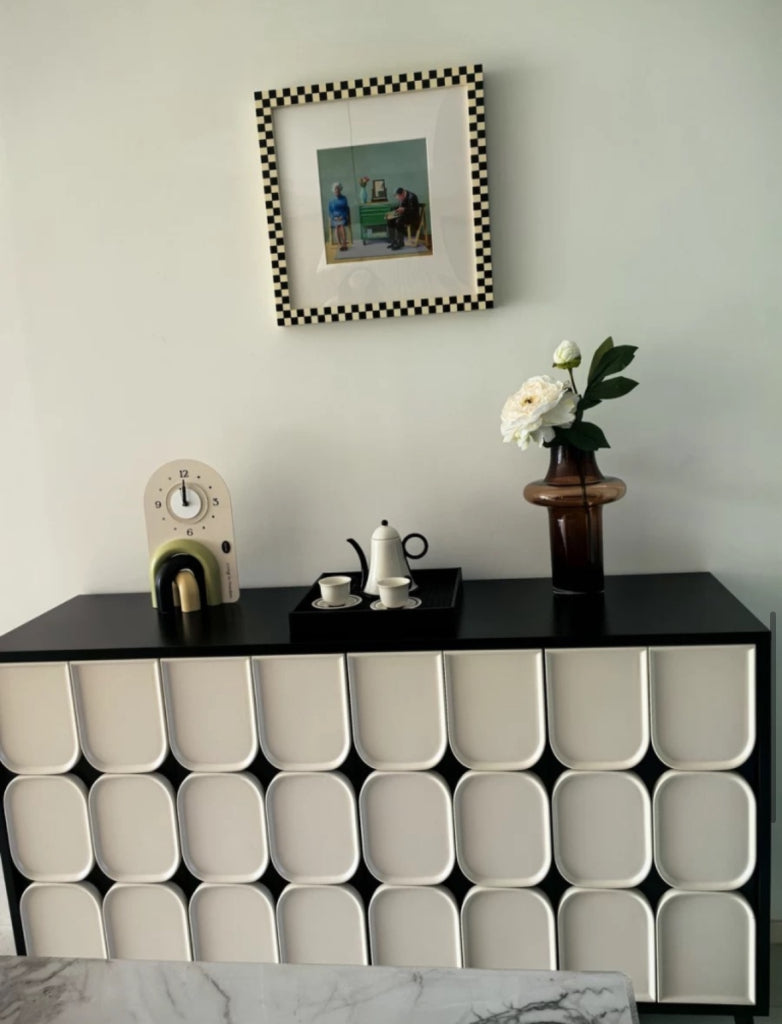 Samanie Black and white geometric patterns sideboard