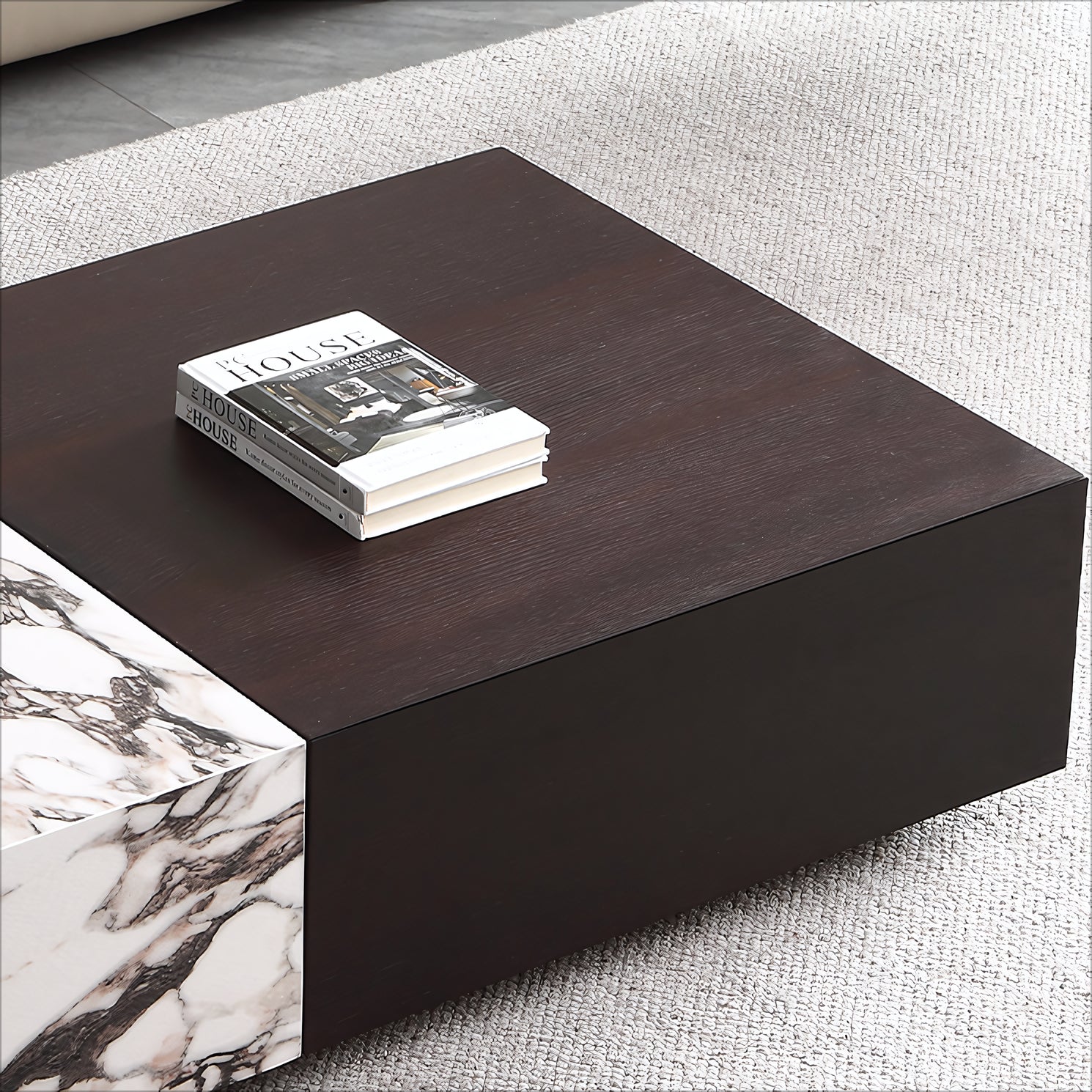Vileap Sintered stone slab rectangular coffee table