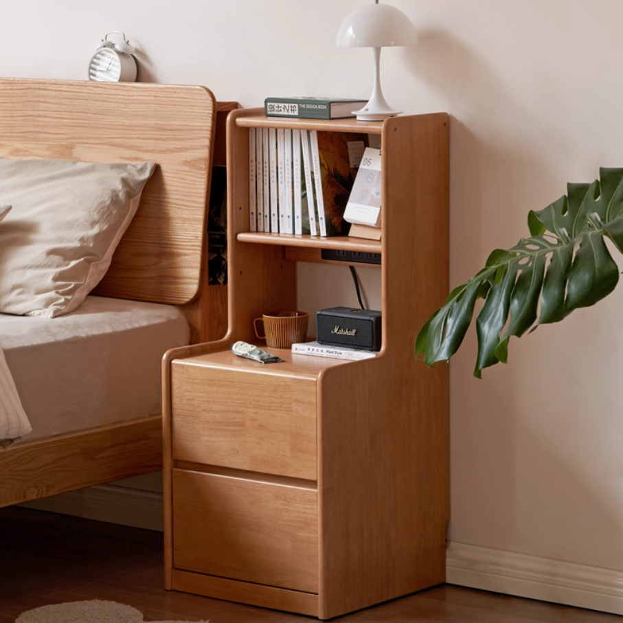 Nuvea 2pcs solid wood nightstands