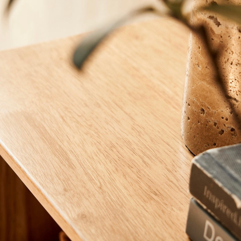 Higpoli Ash wood natural rattan sideboard