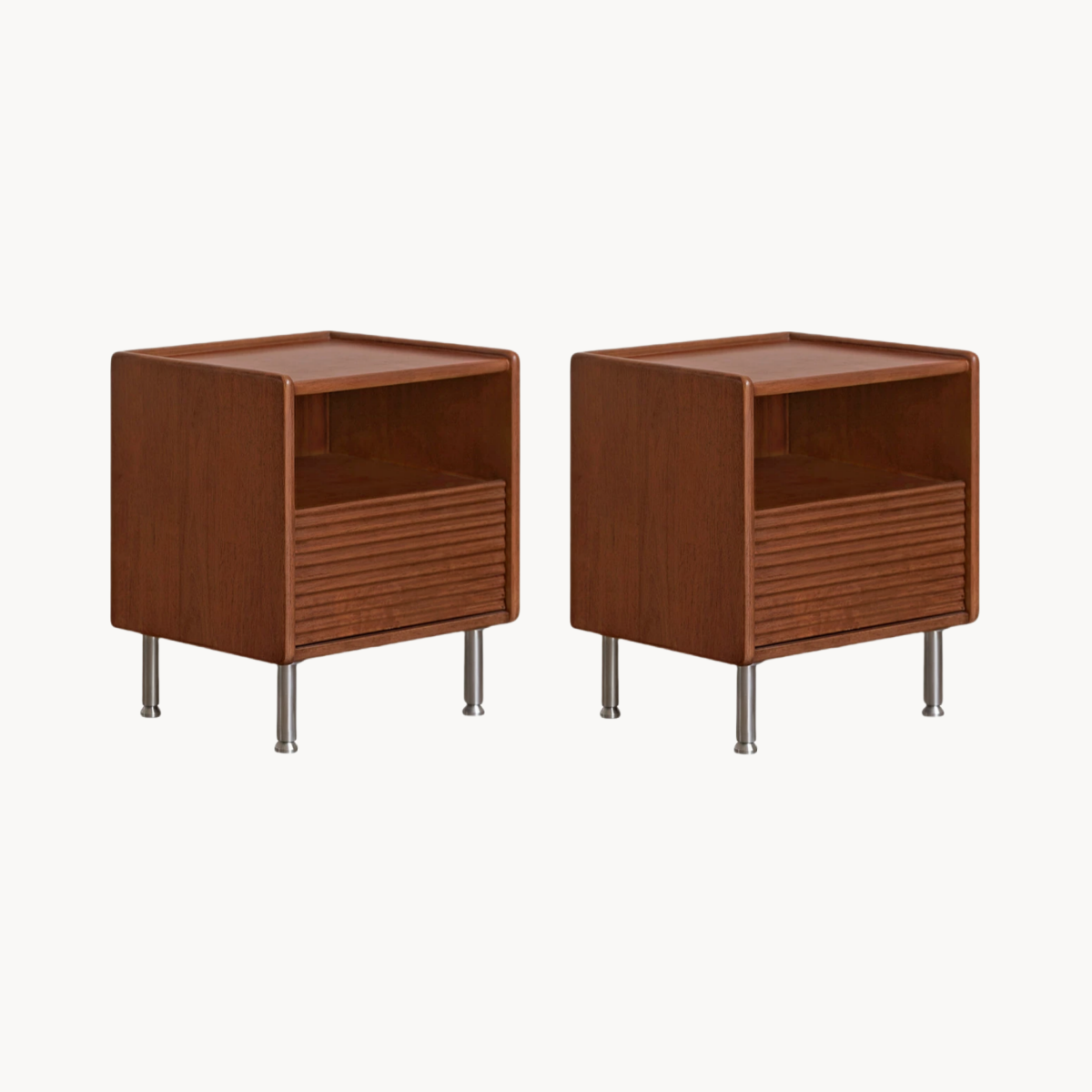 Mezzo 2pcs solid wood nightstands