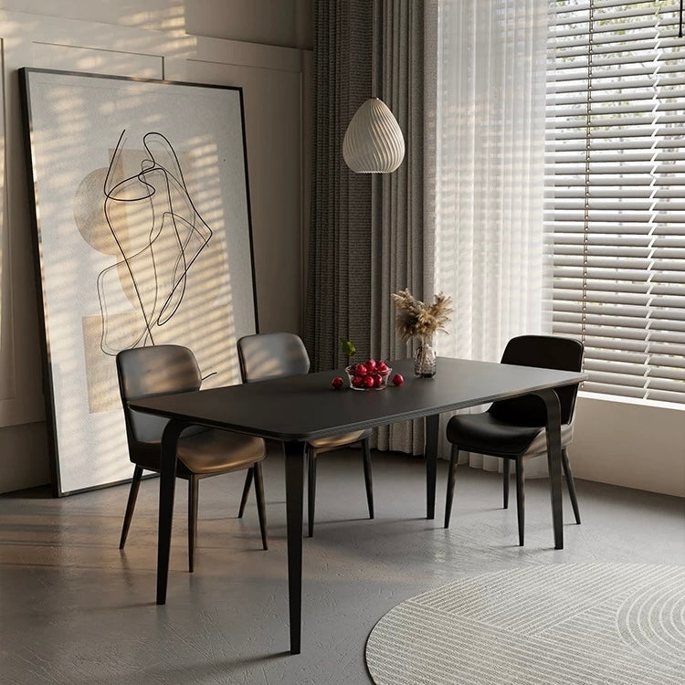 Halia Minimalist sintered stone rectangular dining table