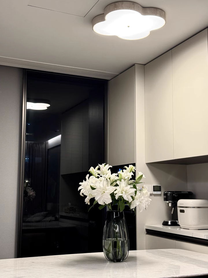 Ethy Beige travertine ceiling light