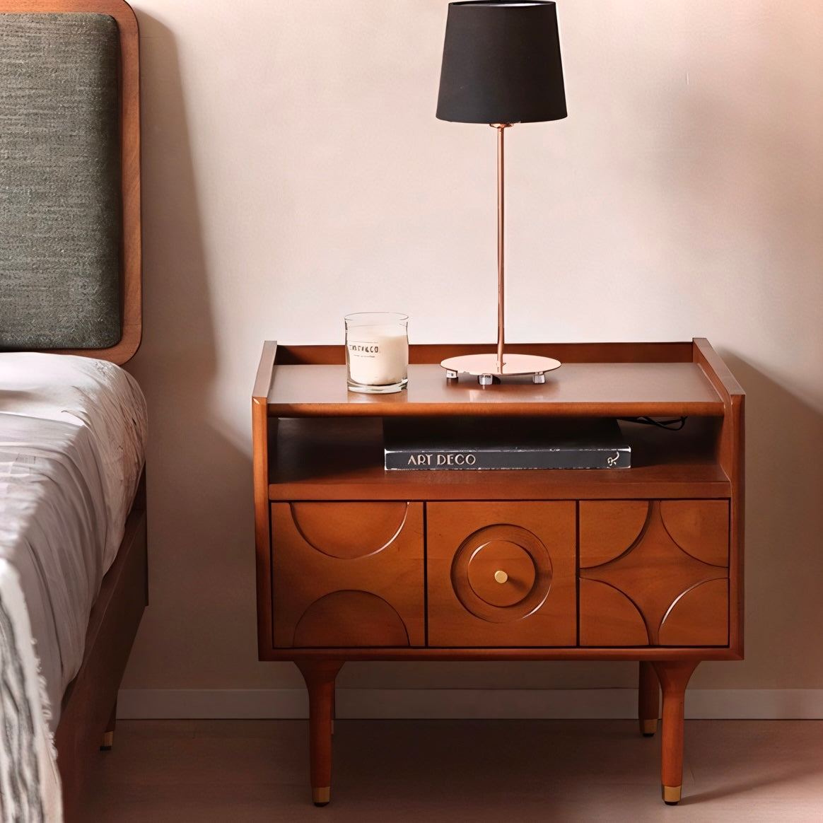 Calir 2pcs boxwood nightstands