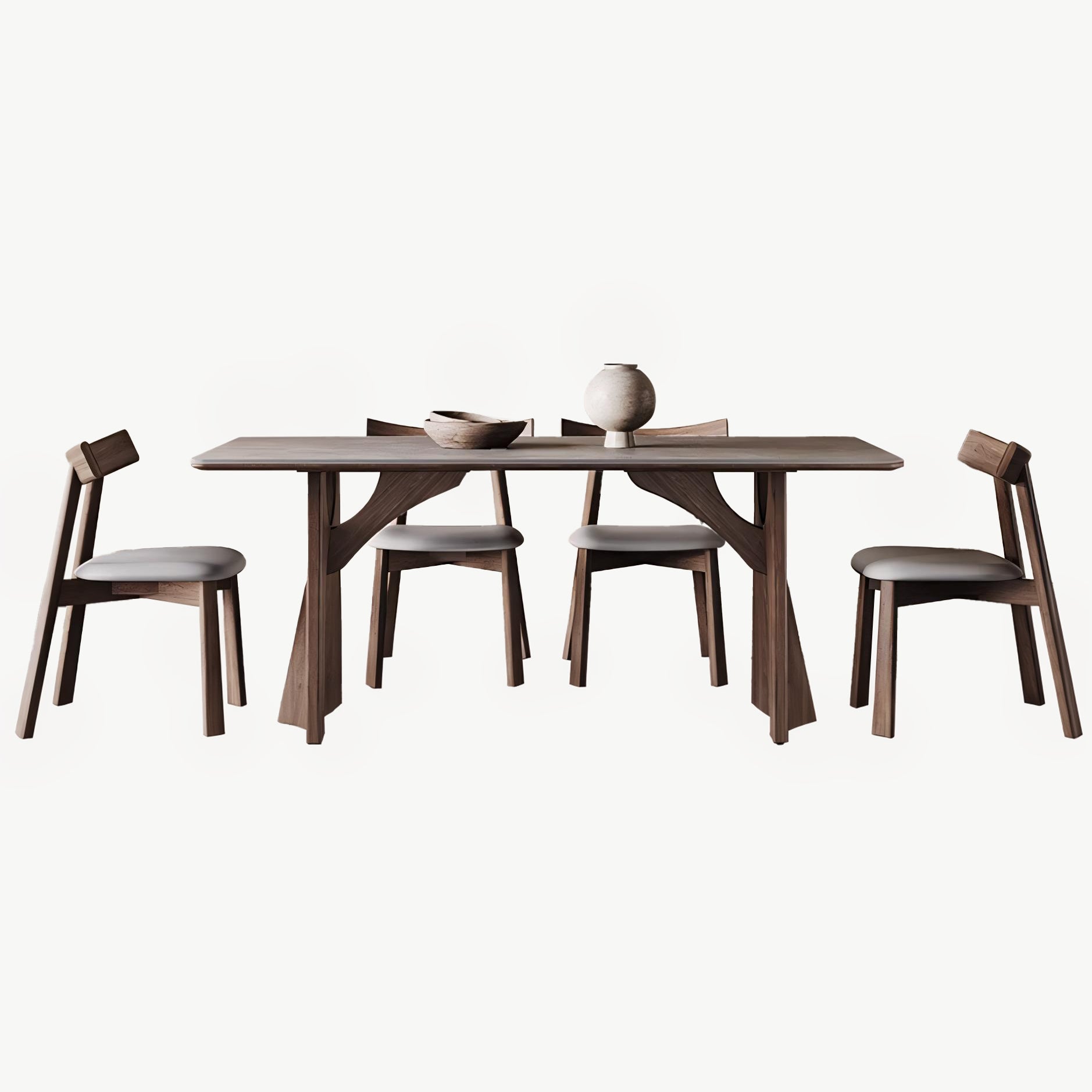 Yaleo Sintered stone rectangular dining set