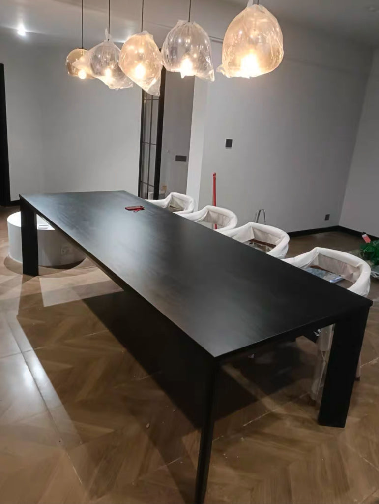 Rotalen Ash wood minimalist rectangle dining table