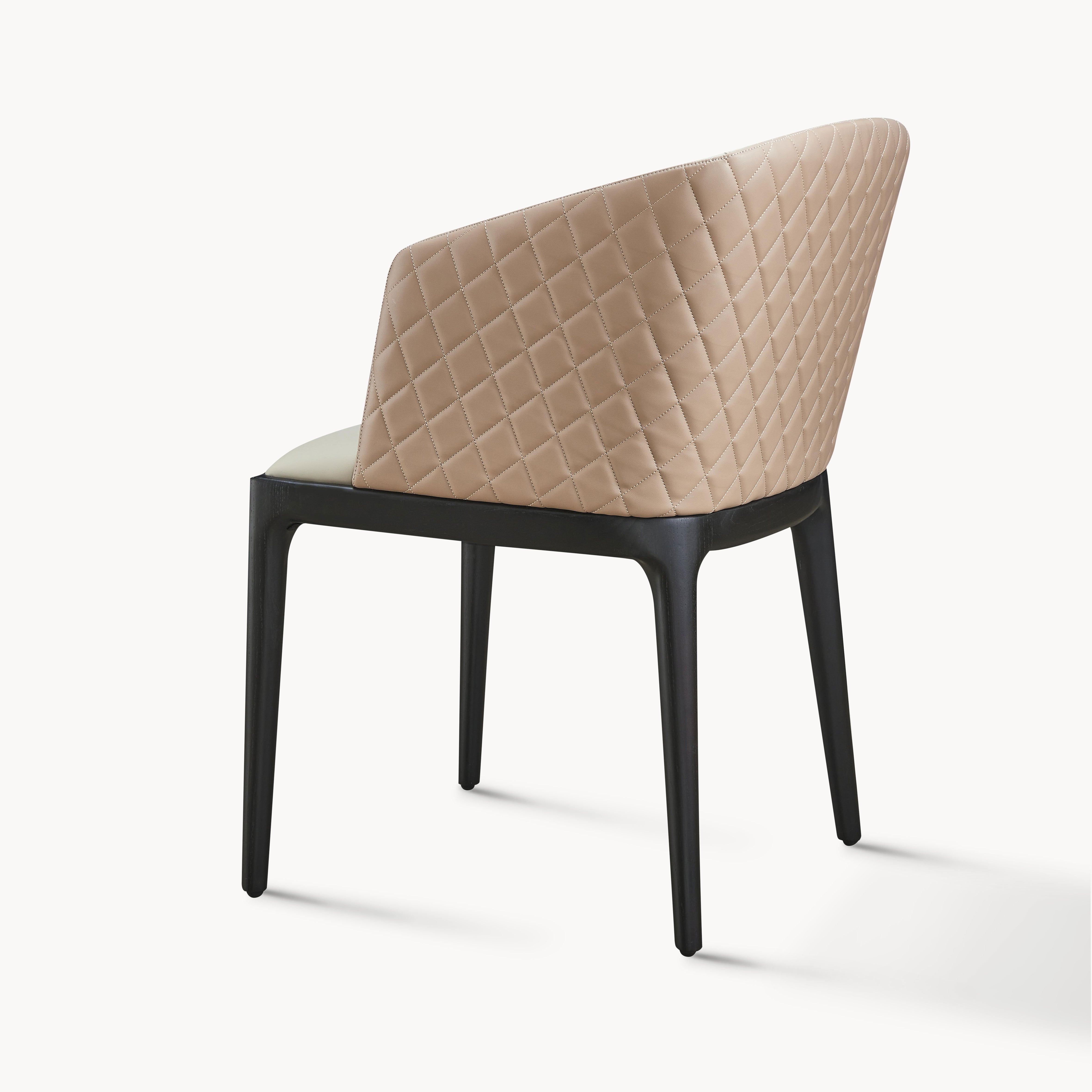 Zita 2pcs ash wood leather dining chairs