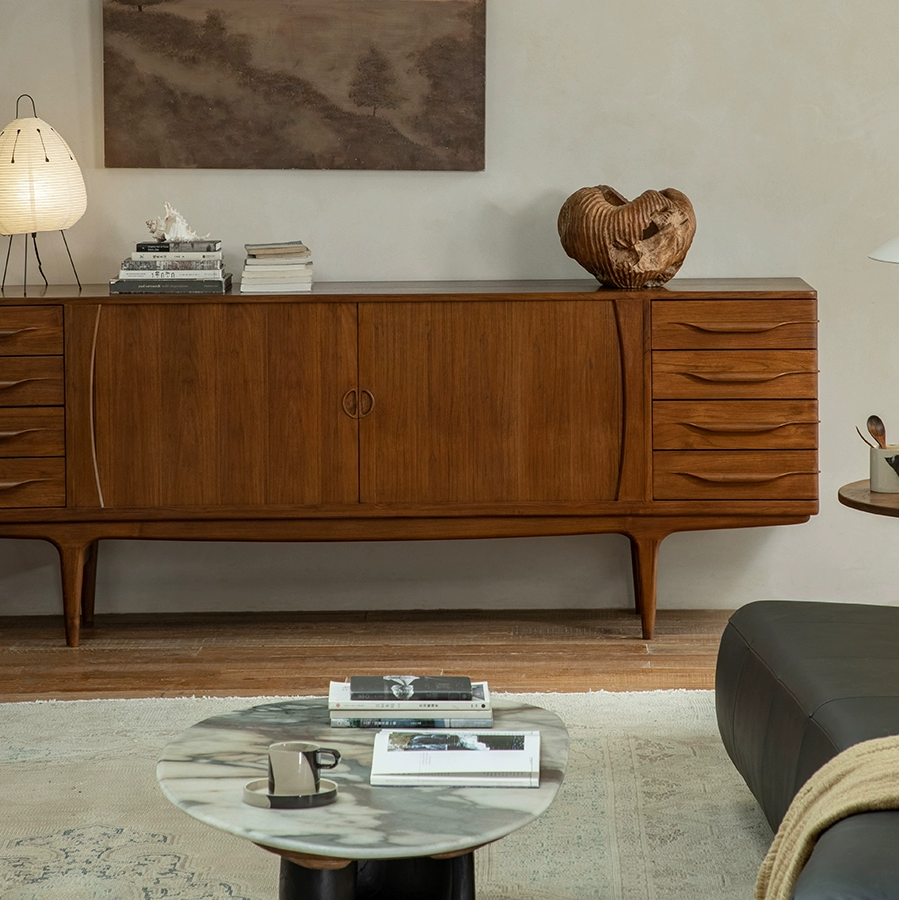 Hespel Teak solid wood sideboard
