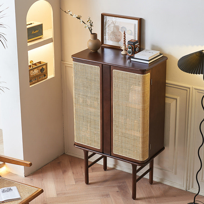 Titayen Ash wood natural rattan sideboard