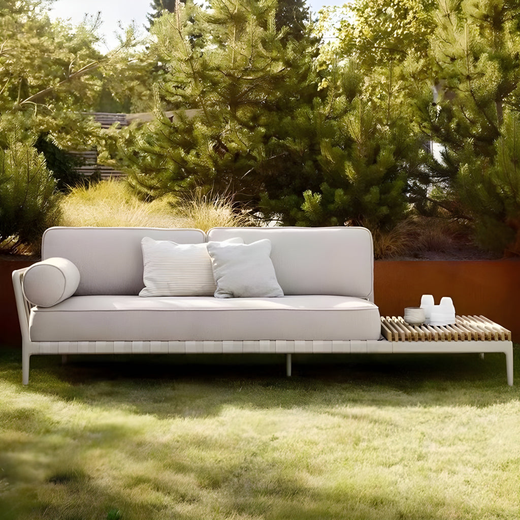 Higotor Outdoor teak double seat sofa with coffee table