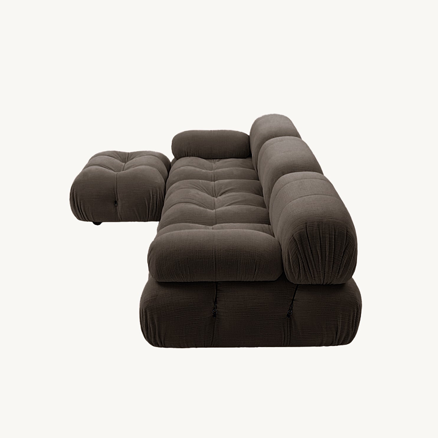 Chelo Minimalist modular sofa with ottoman-A