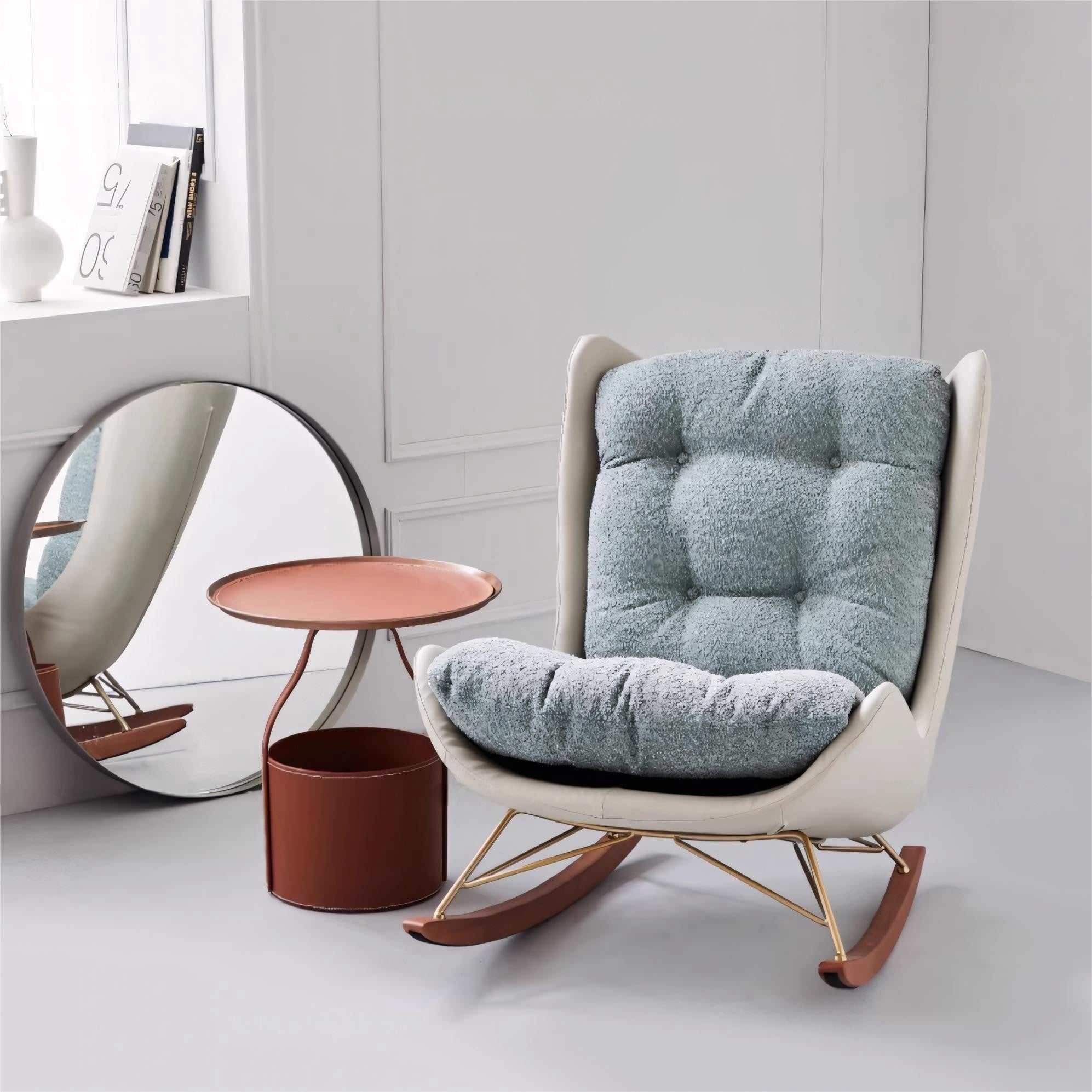 Itama Leather fabric rocking chair