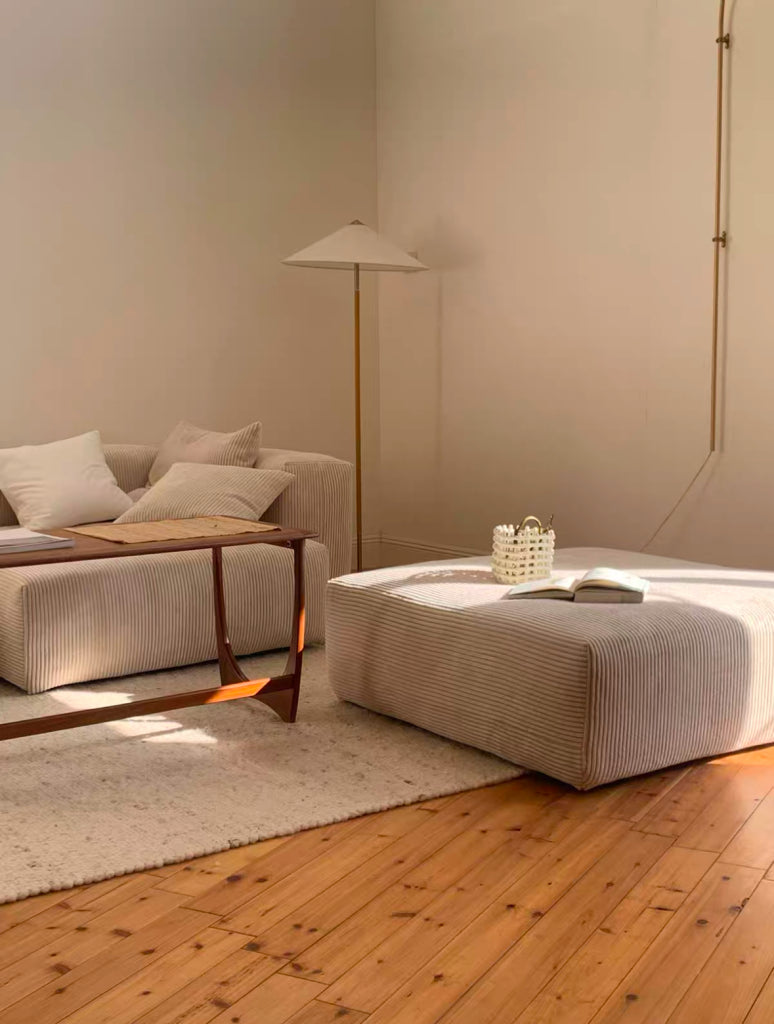 Zedraco Minimalist washable modular sofa with ottoman