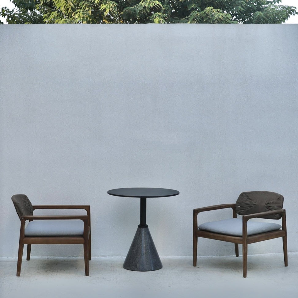 Chima Teak braided rope outdoor set