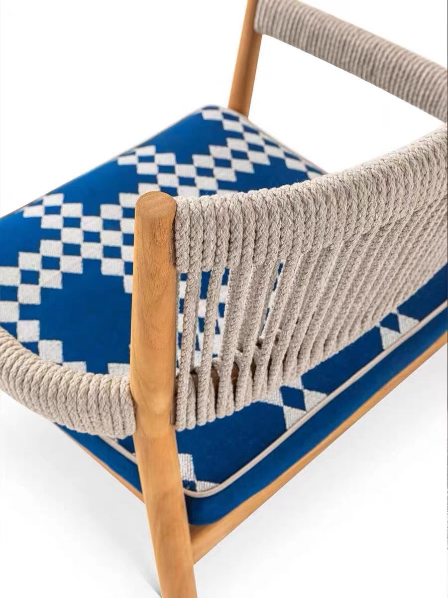 Totamie Teak braided rope outdoor chair