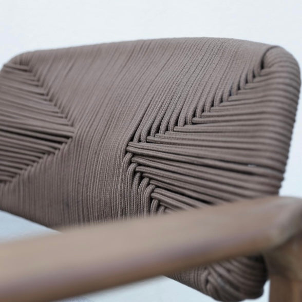 Chima Teak braided rope outdoor set