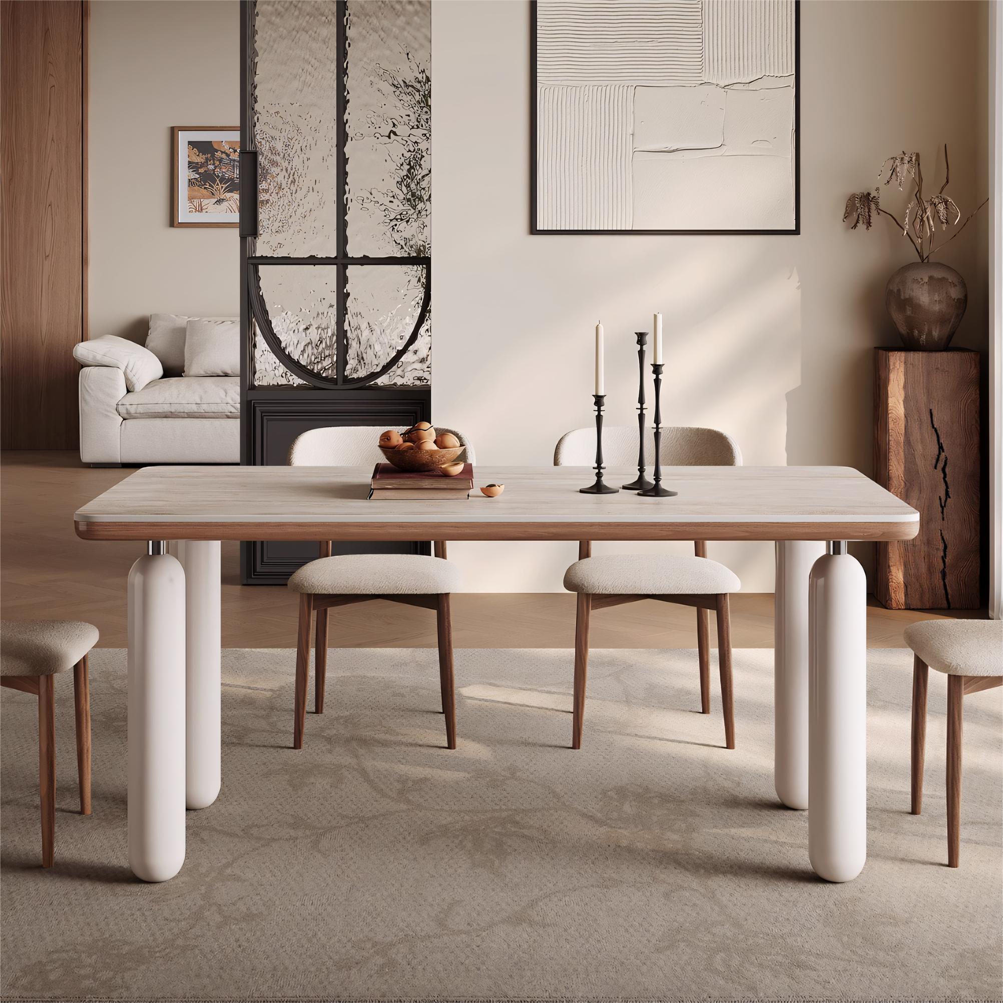 Lessimo Sintered stone rectangular dining set