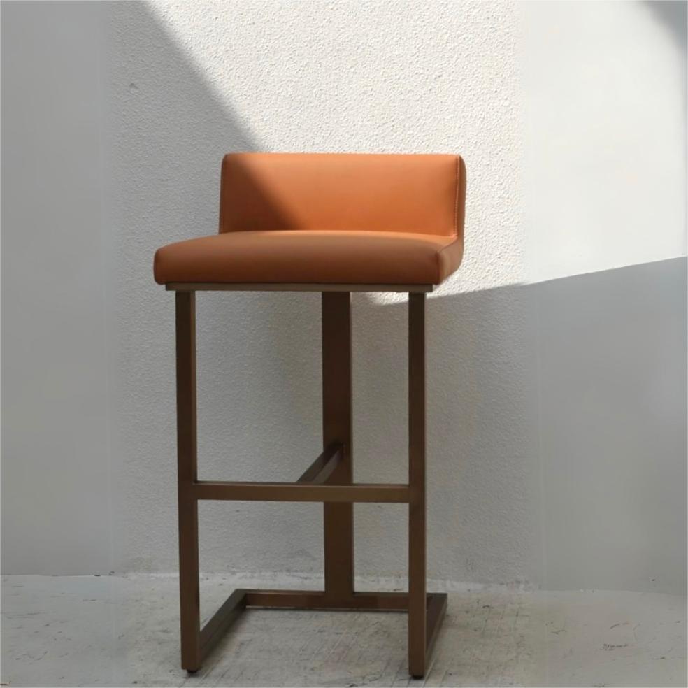 Dusha Aluminum leather outdoor bar stool