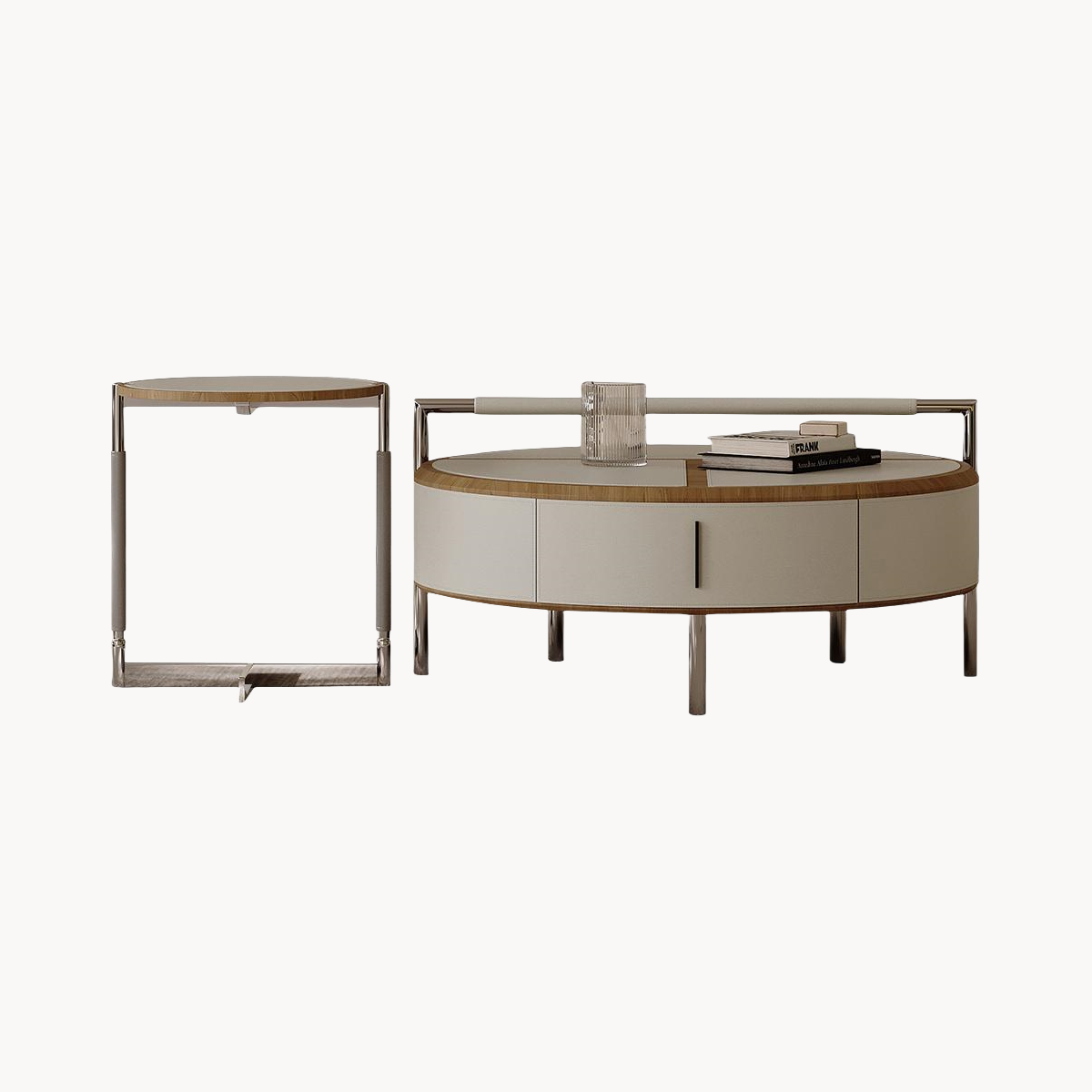 Zalli Modern leather coffee table