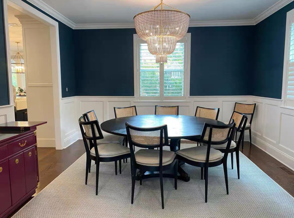 Quinie 2pcs ash wood natural rattan dining chairs