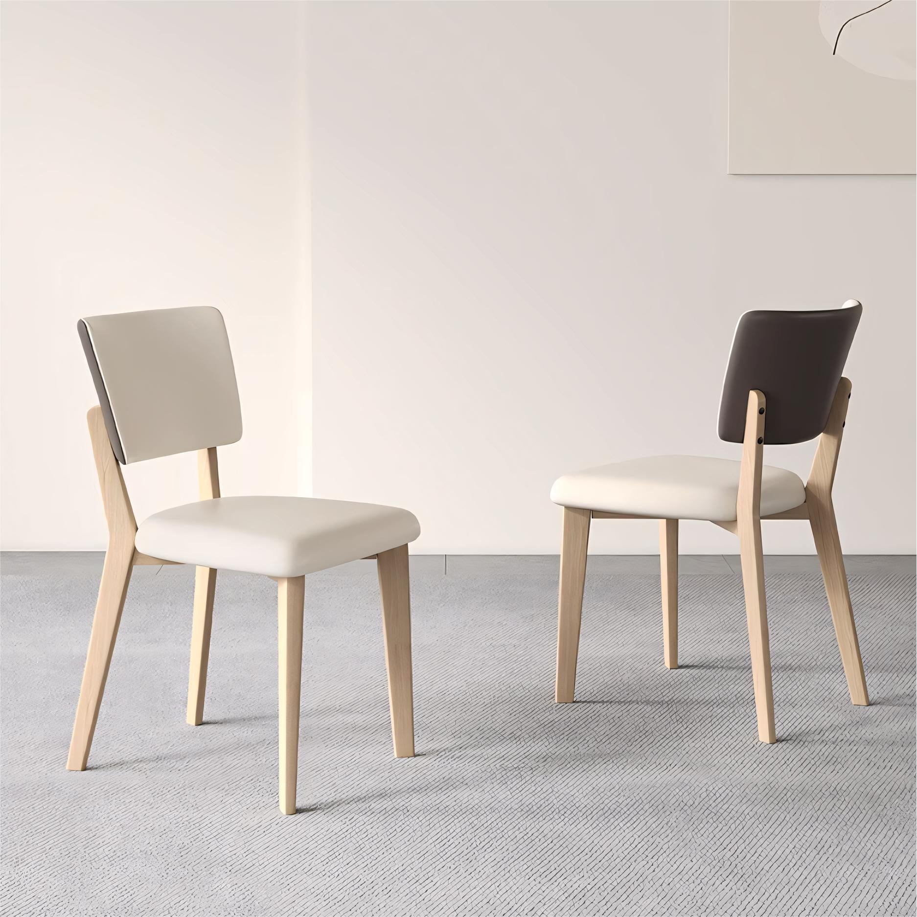 Quina Sintered stone solid wood rectangular dining set