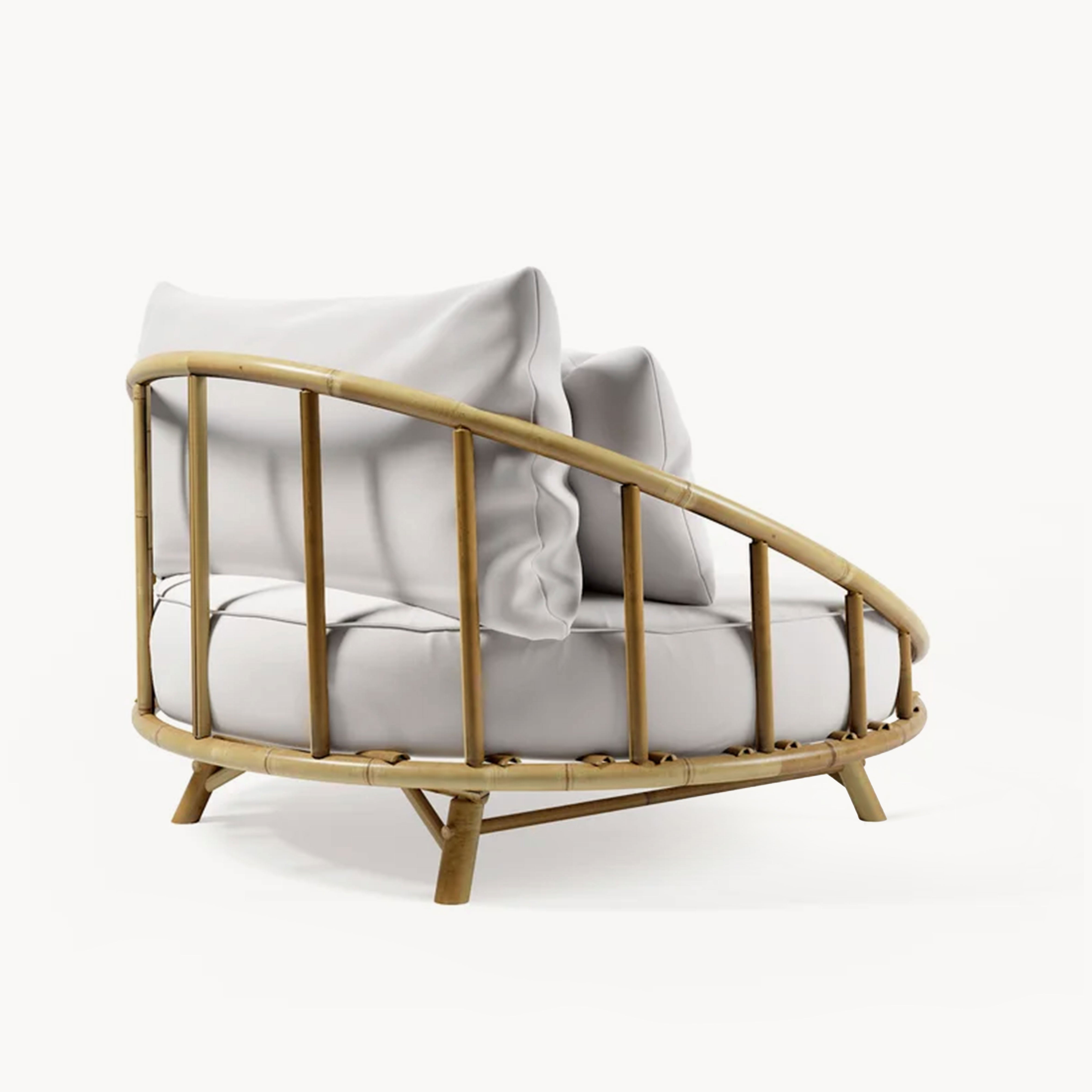 Faelos Aluminum alloy rattan outdoor chaise lounge sofa bed