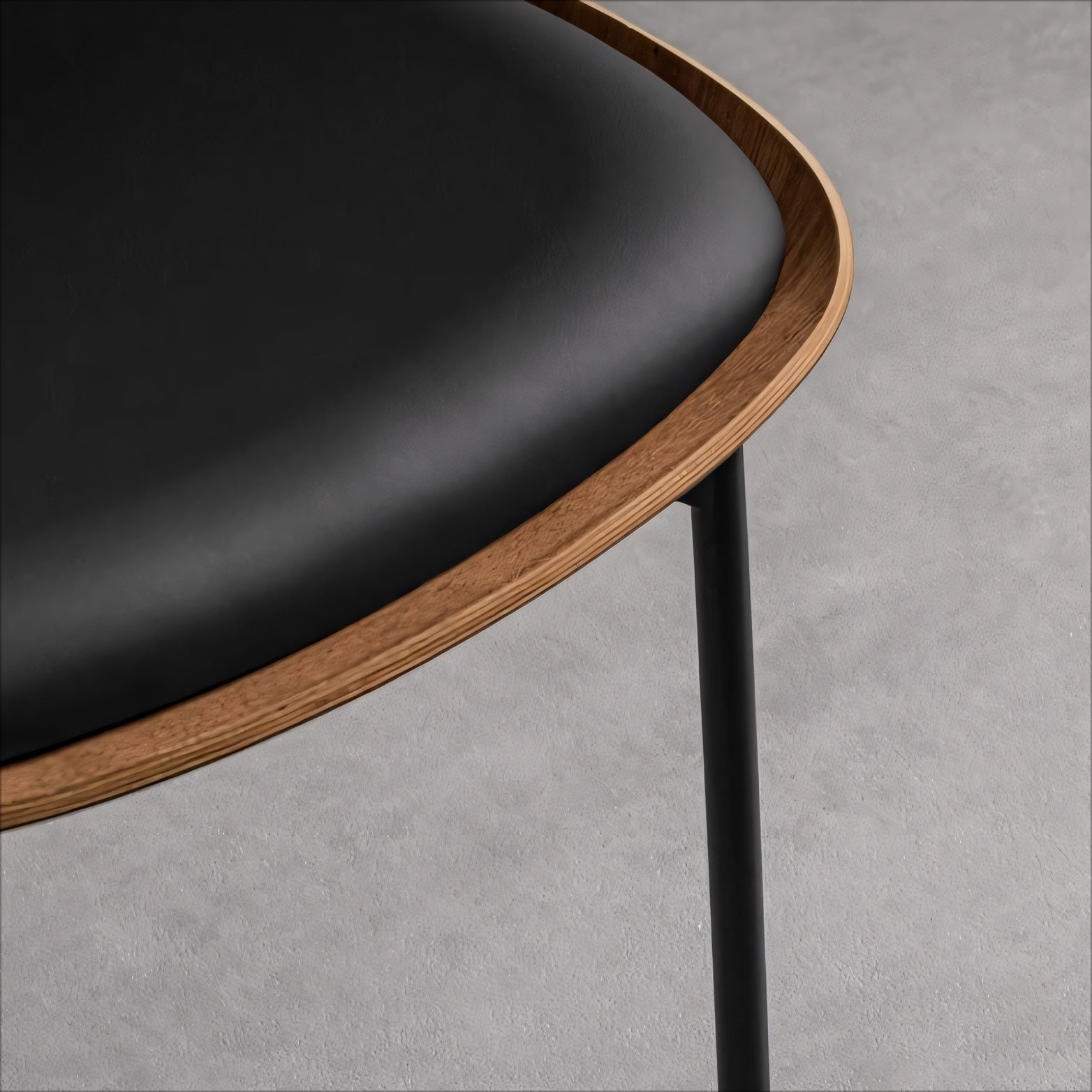 Dasey 2pcs solid wood leather dining chairs