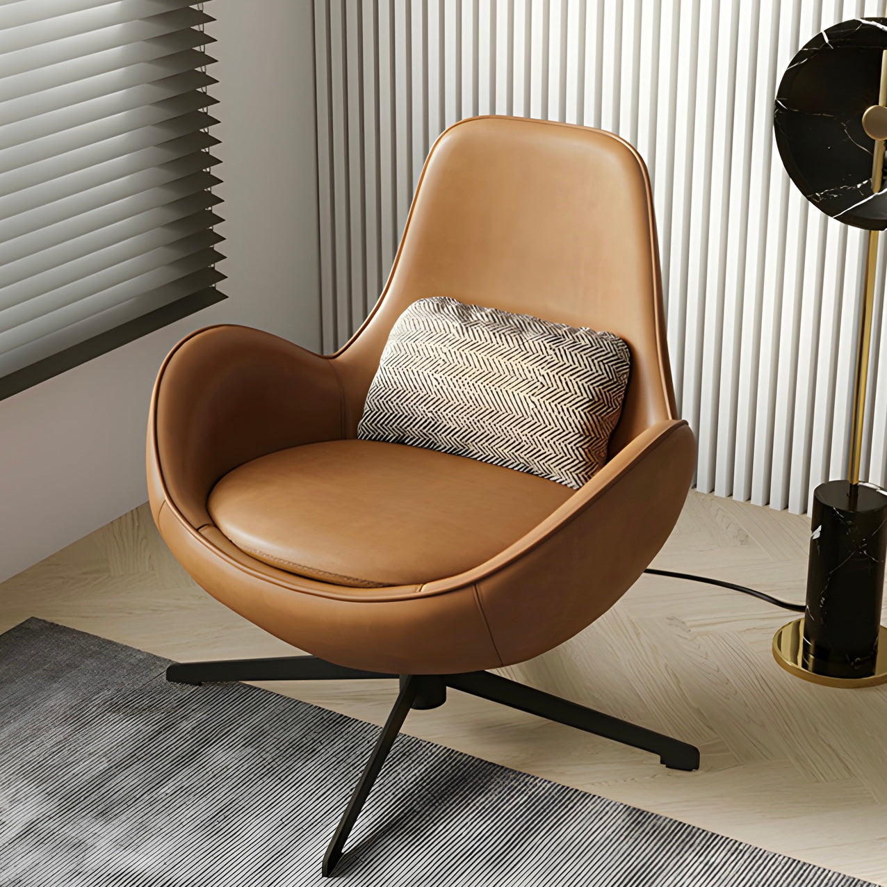 Filarine Leather accent chair-A