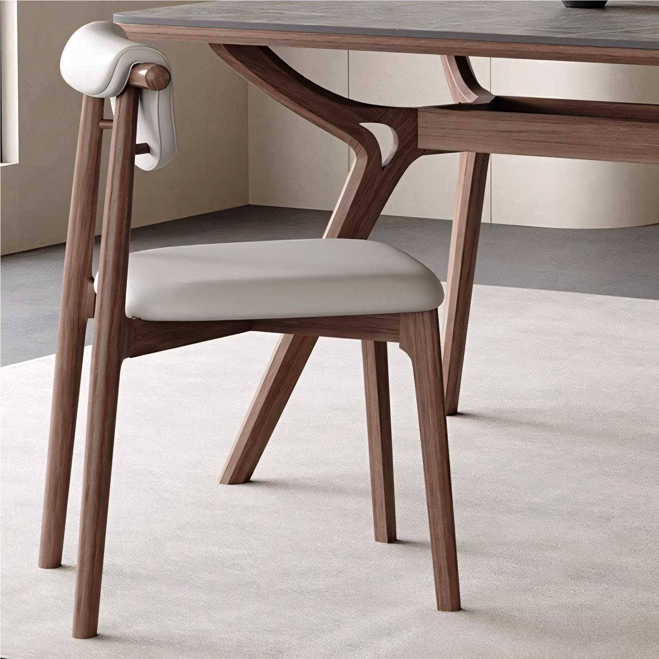 Geffa Sintered stone solid wood rectangular dining set