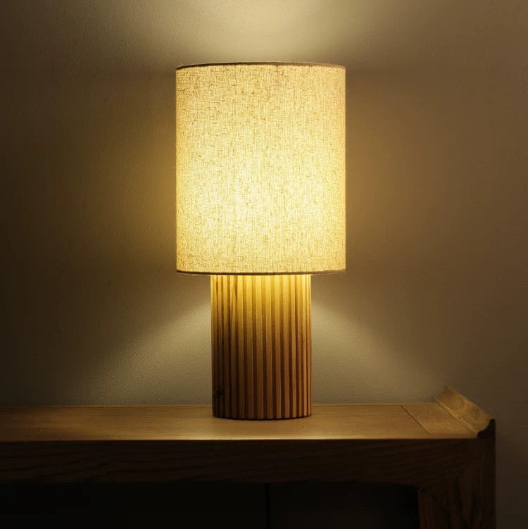 Timino Solid wood fabric lamp