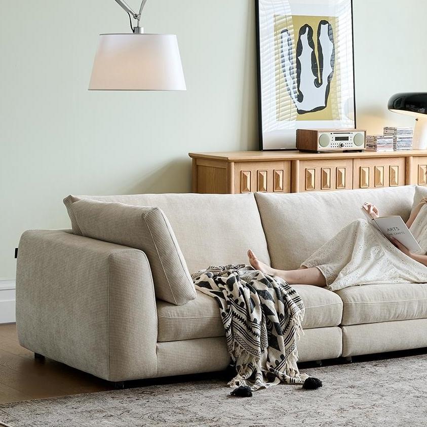 Firosu Washable fabric straight sofa