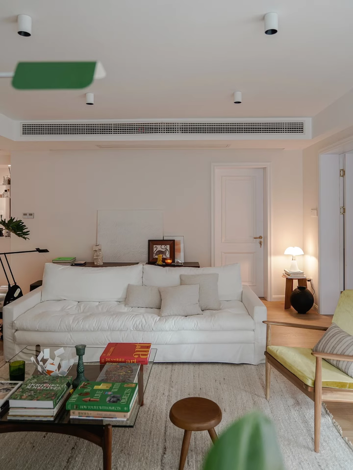 Garozo Washable natural linen fabric straight sofa