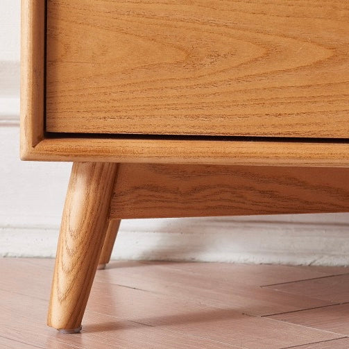 Welorani Ash wood natural rattan wardrobe