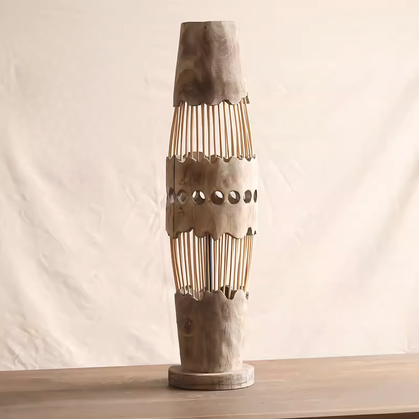 Danire Solid wood floor lamp