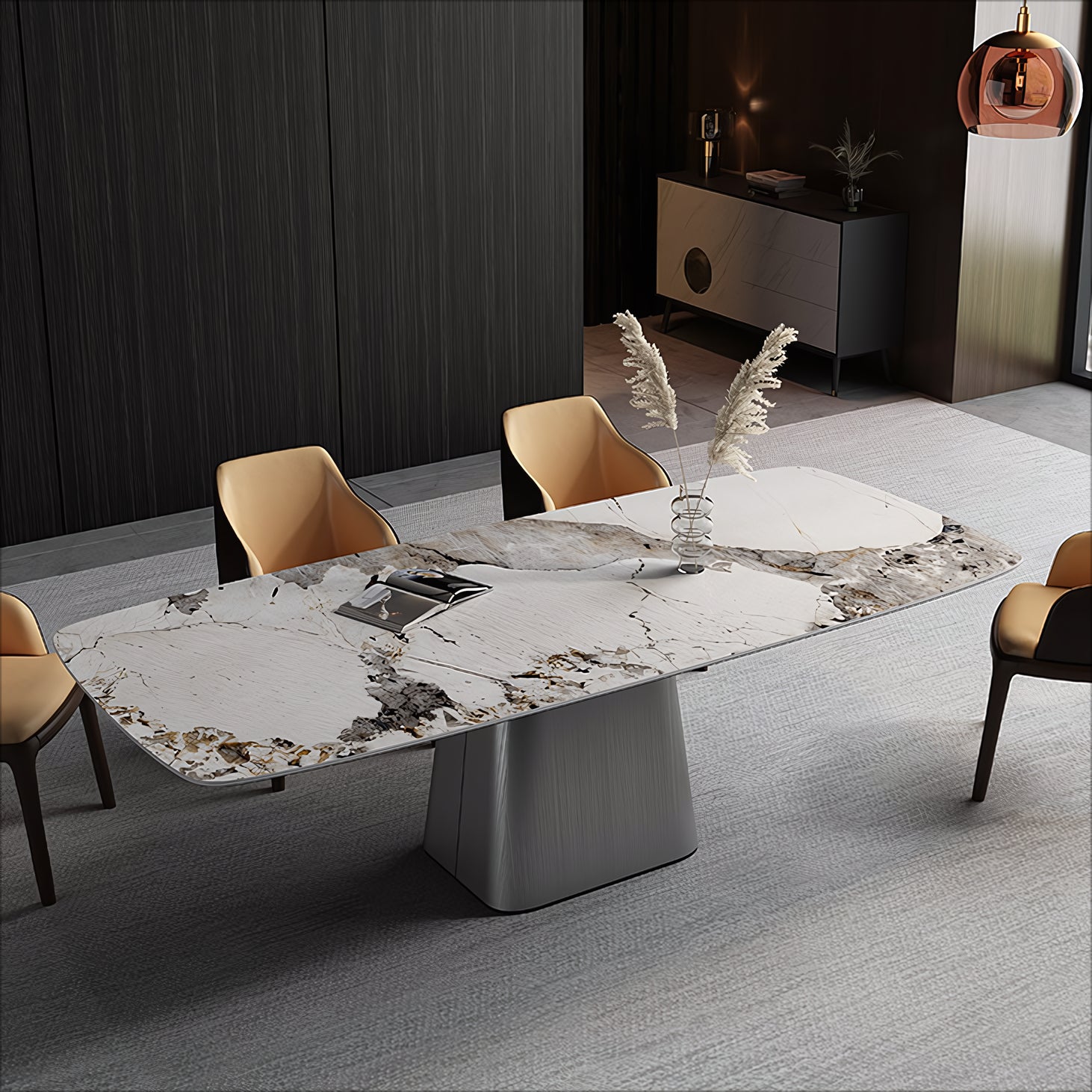 Tritteo Sintered stone rectangular dining table