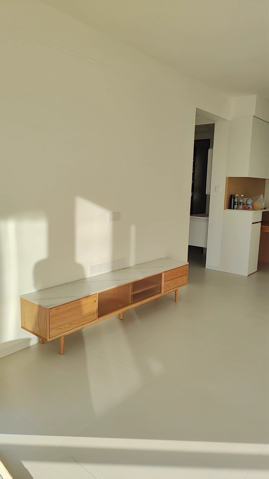 Lissio Sintered stone solid wood TV cabinet