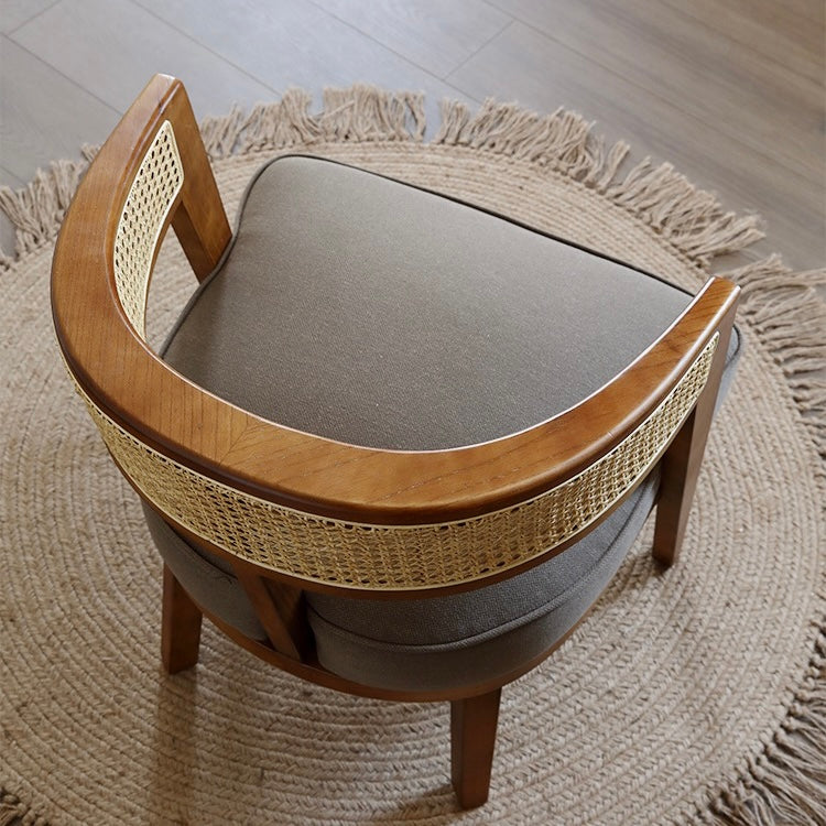 Tawin Ash wood natural rattan accent chair