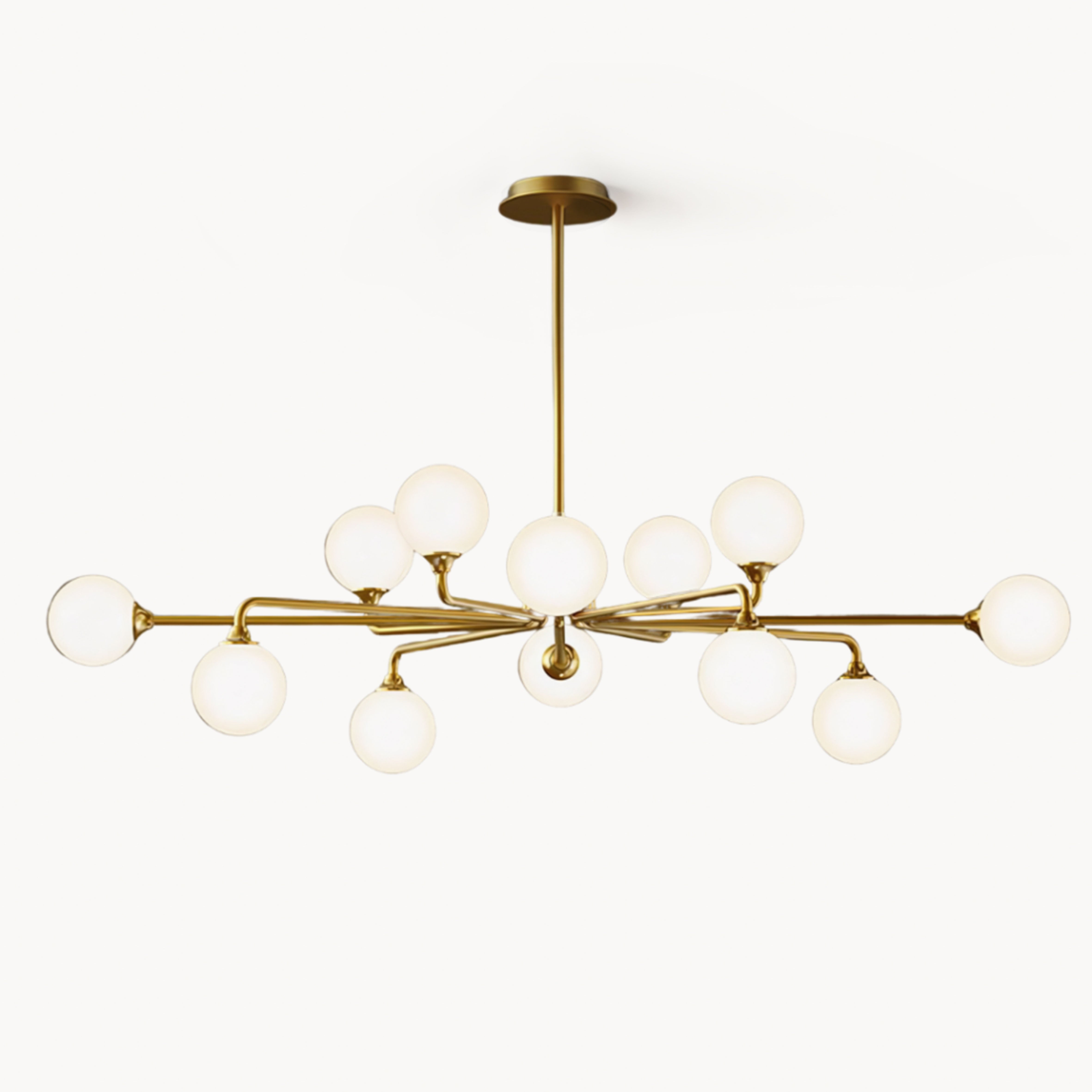 Retoliu Glass ball gold pendant light