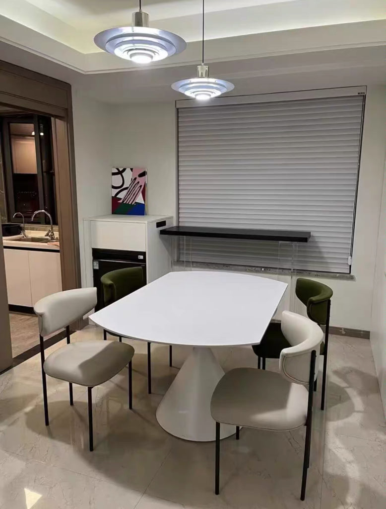 Dejove Extendable sintered stone round dining table