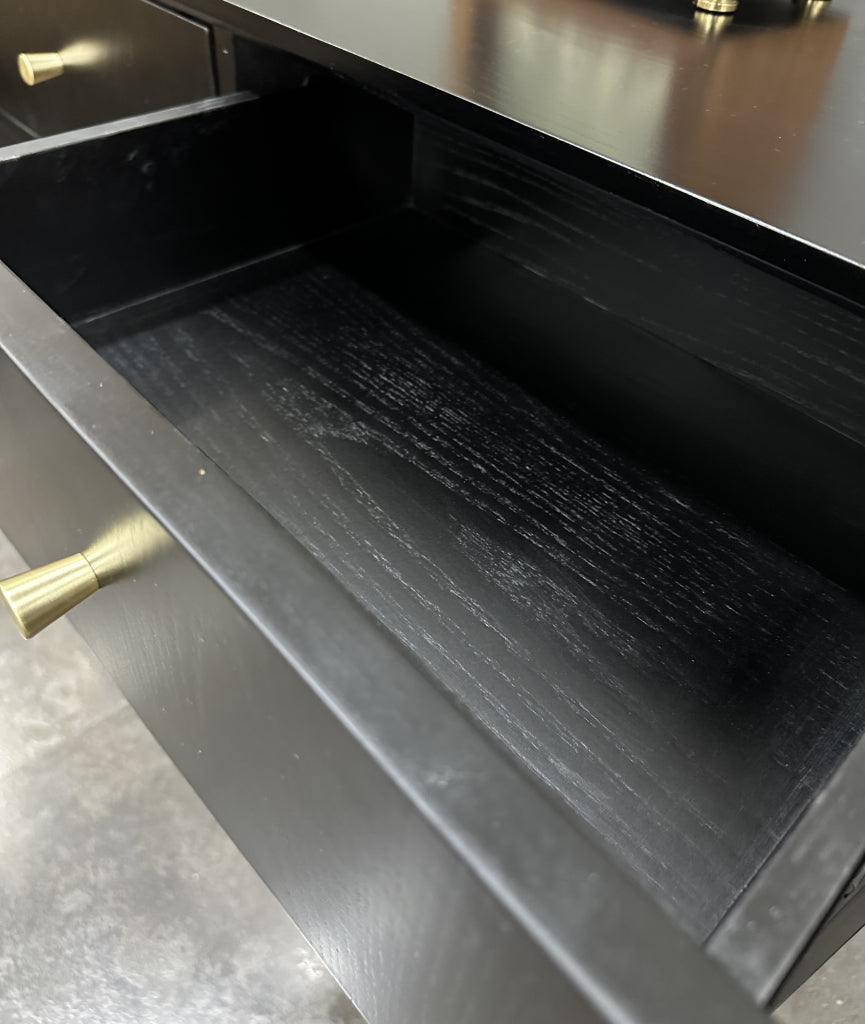 Dinalino Ash wood natural rattan sideboard-C