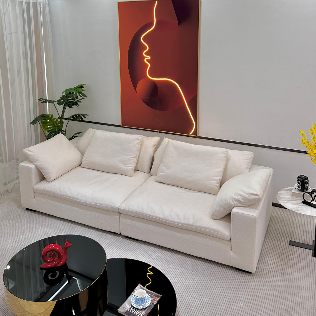 Isla Minimalist fabric straight sofa