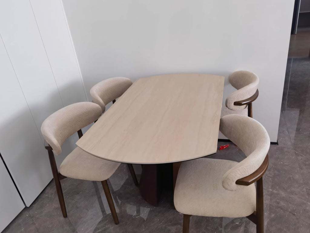 Uifaro Transformable sintered stone round dining set