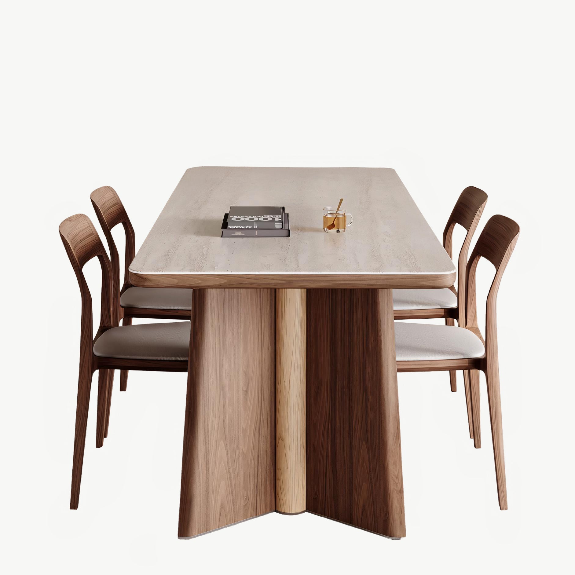 Jukee Sintered stone rectangular dining set