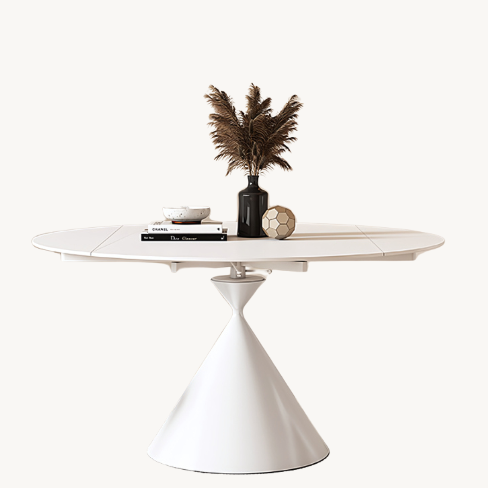 Dejove Extendable sintered stone round dining table