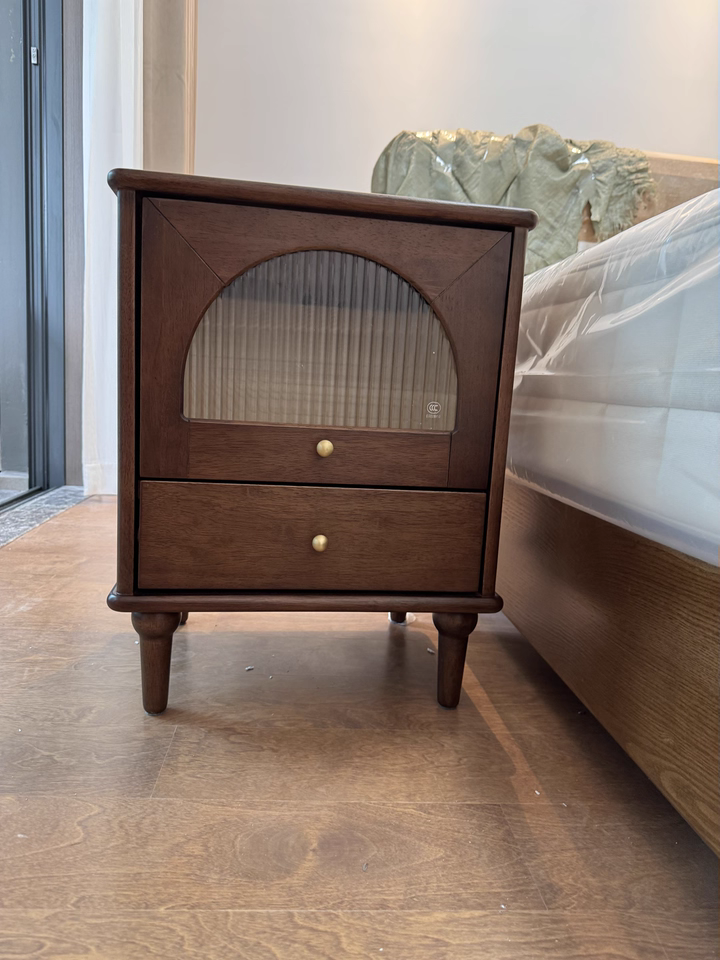 Ovea 2pcs solid wood nightstands